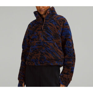 Lululemon 'Scuba' Blue Oversized Fleece Funnel Neck Size XS